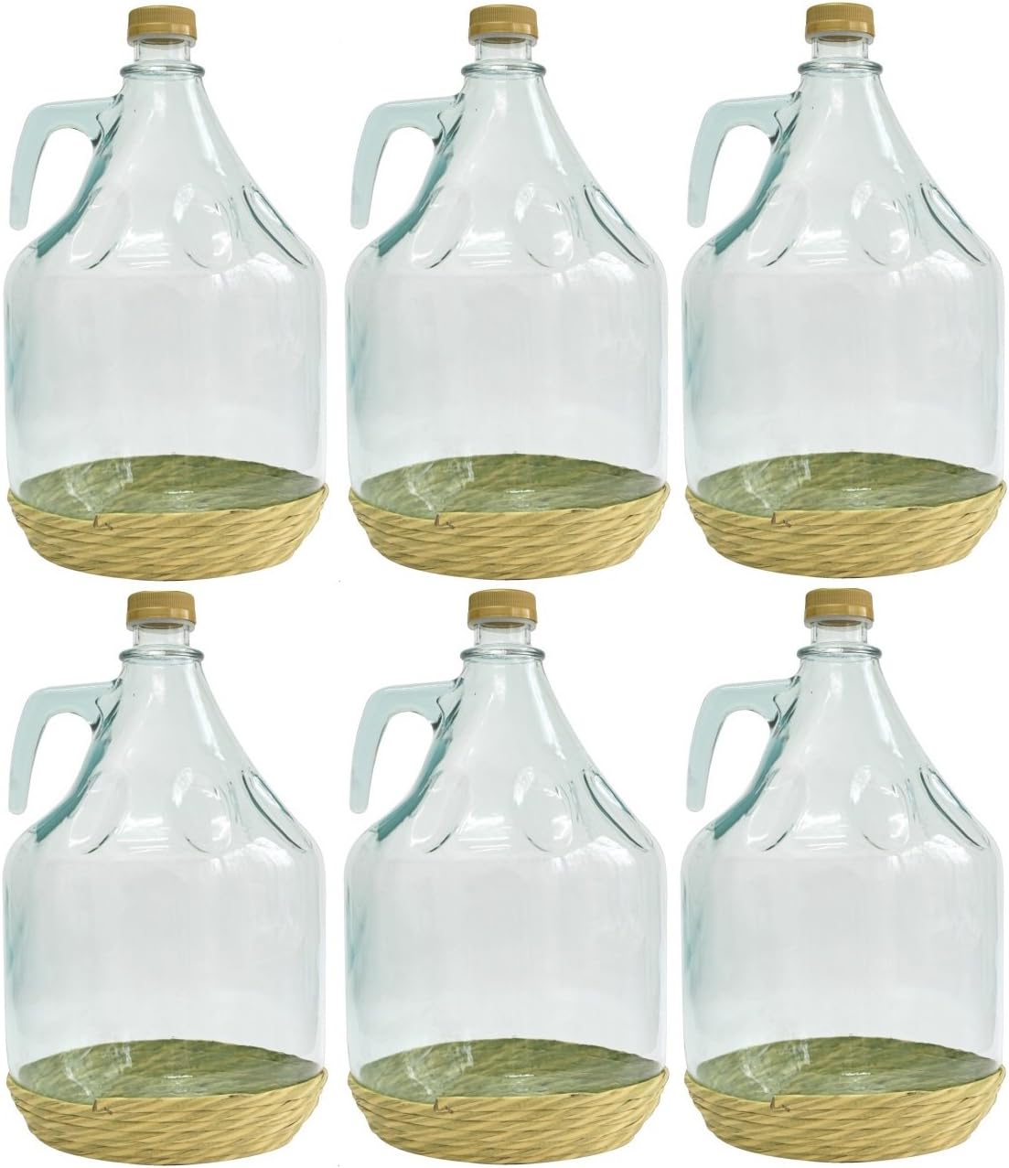 Set of 6 Glass Carboy Ambrosia Italy Carboy Complete Wine Balloon Glass Bottle 3L BDO3Z