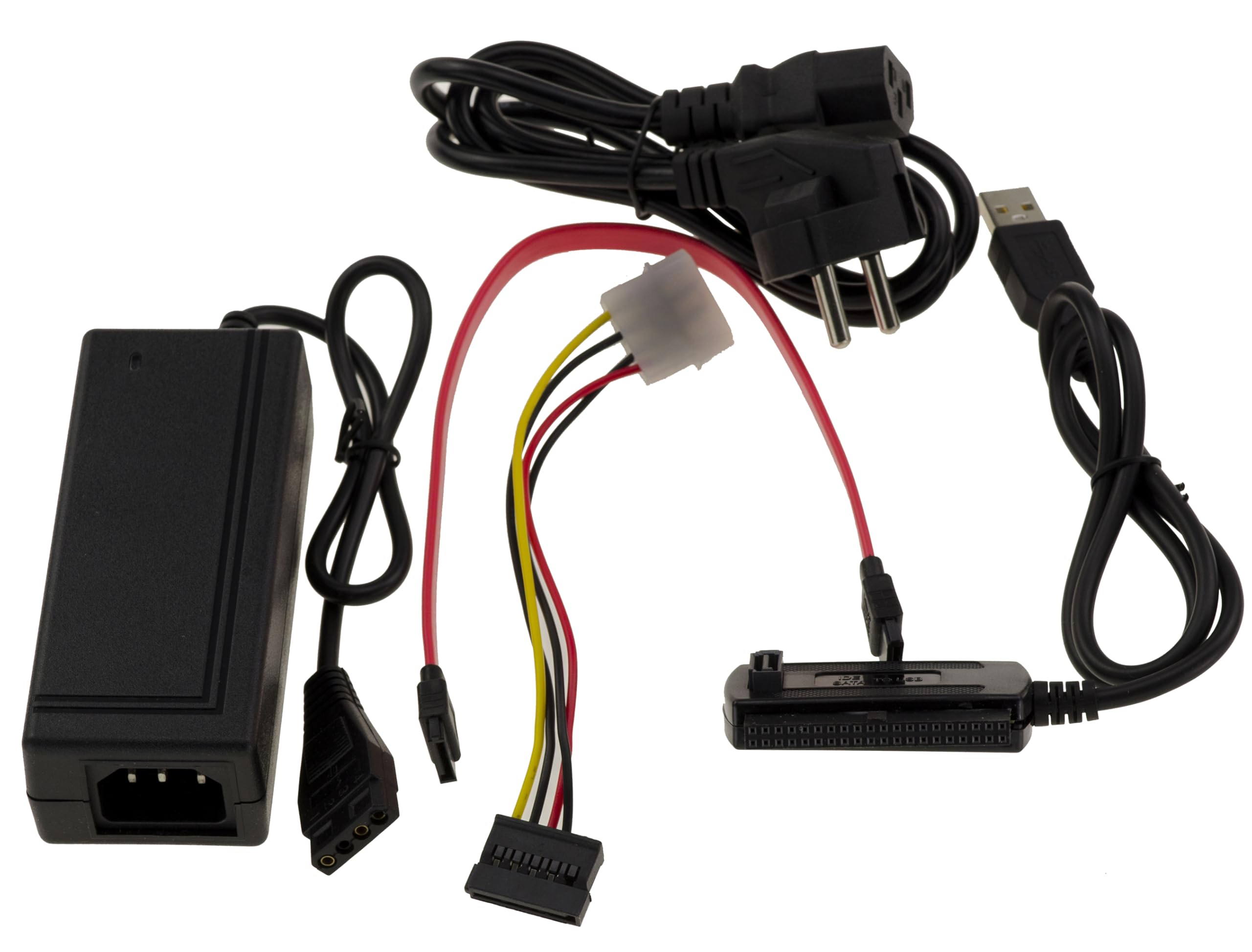 KALEA-INFORMATIQUE Convertitore USB per disco rigido IDE o Sata 2,5 3,5 5,25 con alimentatore incluso