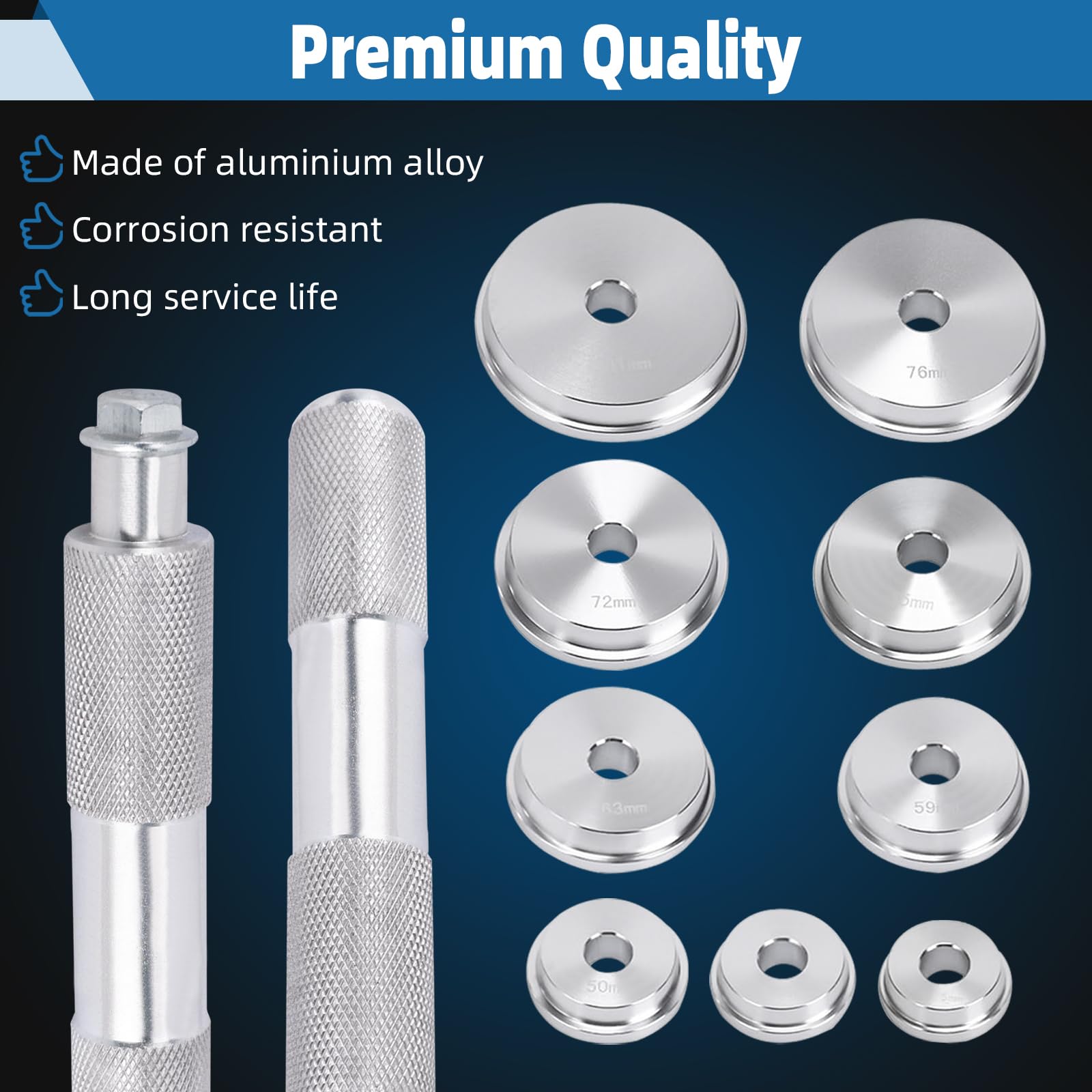 FreeTec 10 pezzi Simmerring guarnizioni Cuscinetto dei Cuscinetti Ruota Axle Estrattore Strumento, 9 dimensioni
