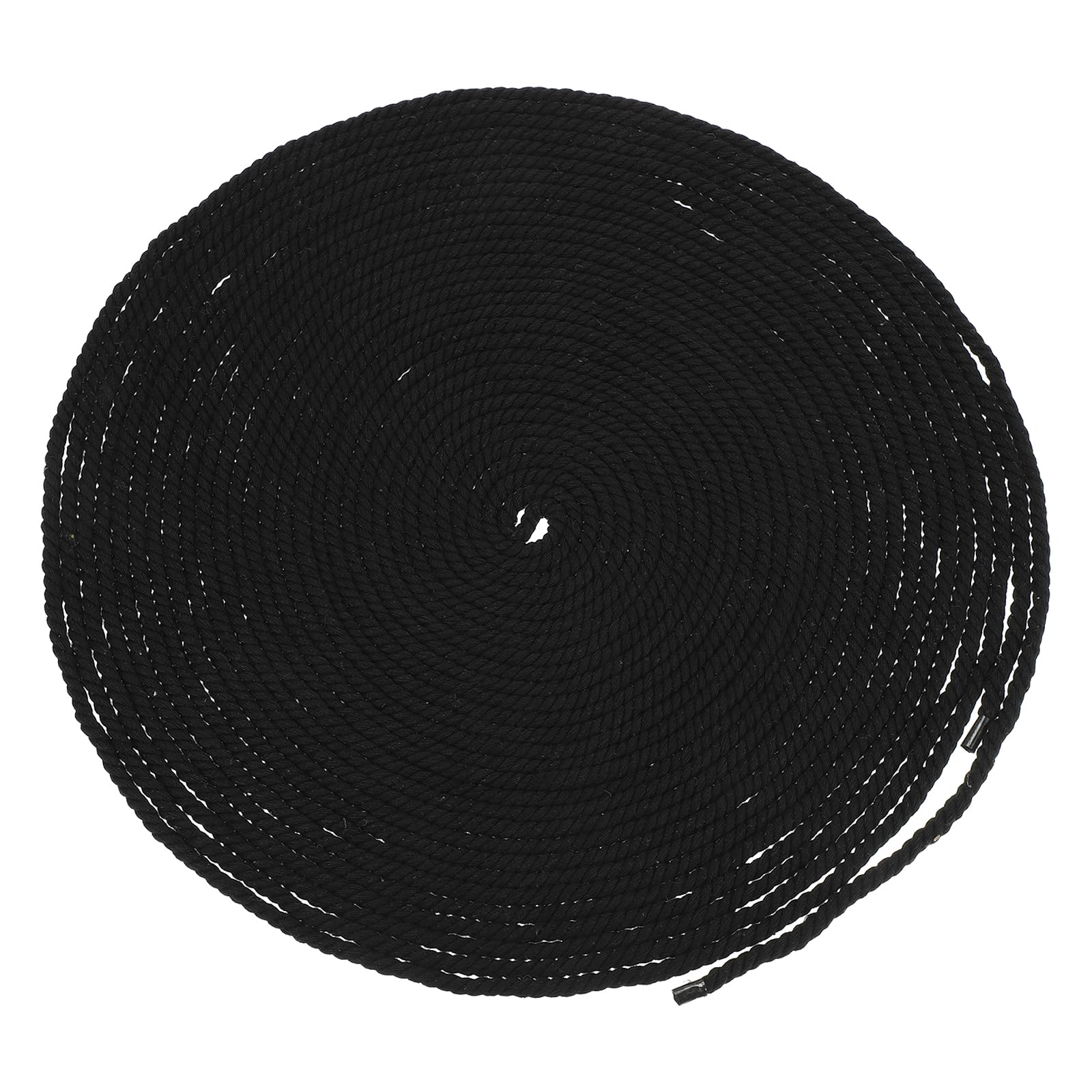 sourcing map 6mm x 66 Feet Black Cotton Rope,3 Strand Clothes Line Outdoors,Twisted Braided Thick Macrame Cord for DIY Wall Hanging Plant Hanger Knotting Clothesline — image 1