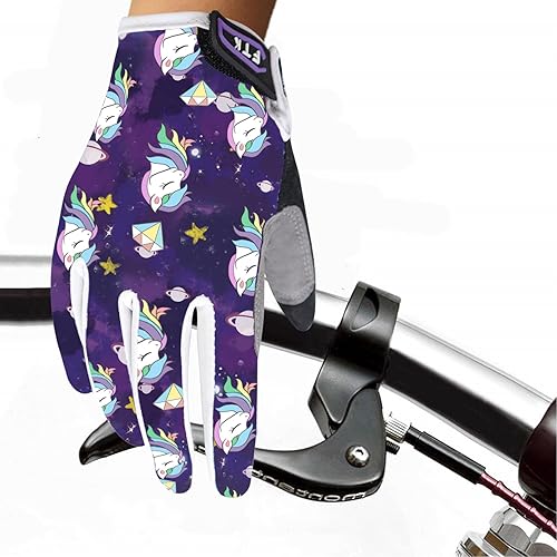 Miniatura 5 de Guantes de bicicleta para niños y niñas, guantes de ciclismo acolchados de gel para niños y niñas, guantes de ciclismo antideslizantes para jóvenes