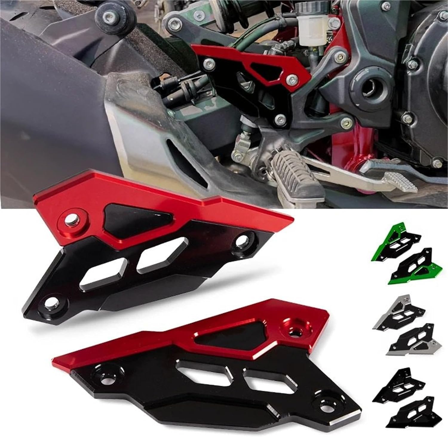 オートバイペダルガードリアペダルガードヒールプレート装飾