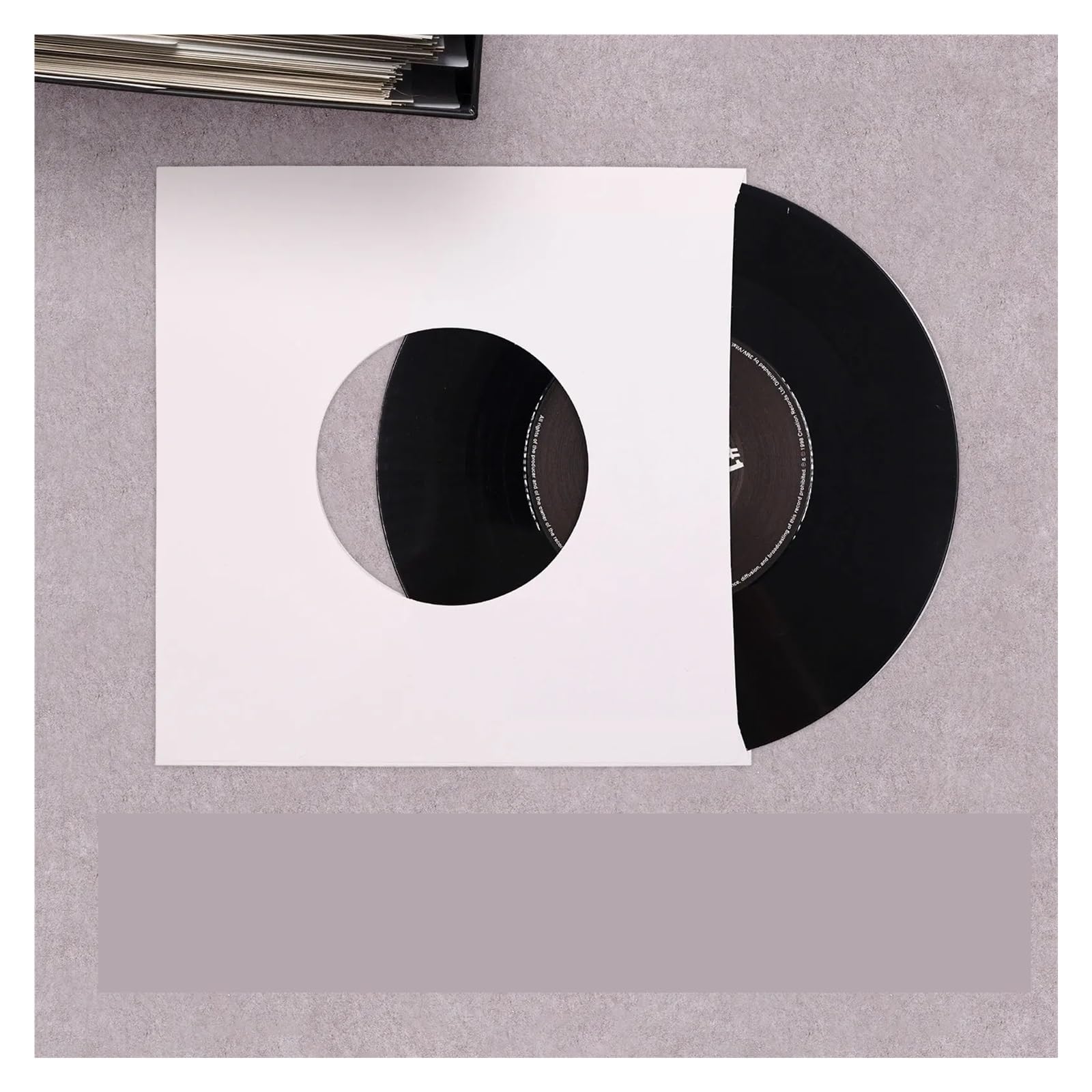 Copertine Interne per Dischi in Vinile 20/40 Pezzi 7 Pollici Buste Interne protettive for Dischi in Vinile Carta Kraft Bianca Contenitore EP in con Borse portaoggetti Foro(White 40pcs)