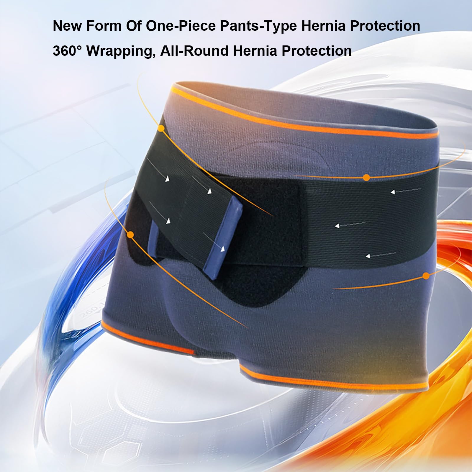 Ropa Interior para Hernias para Hombre, Braguero Hernia Inguinal Hombre con 2 Almohadillas de Compresión Extraíbles, Ideal para Aliviar el Dolor, Uso Discreto para Uso Diario(X-Large)