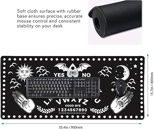 Miniatura 3 de COEIOBEO Alfombrilla de mouse extendida para juegos de 35.4 x 15.7 pulgadas, alfombrilla de mouse retro vintage grande XXL, base de goma