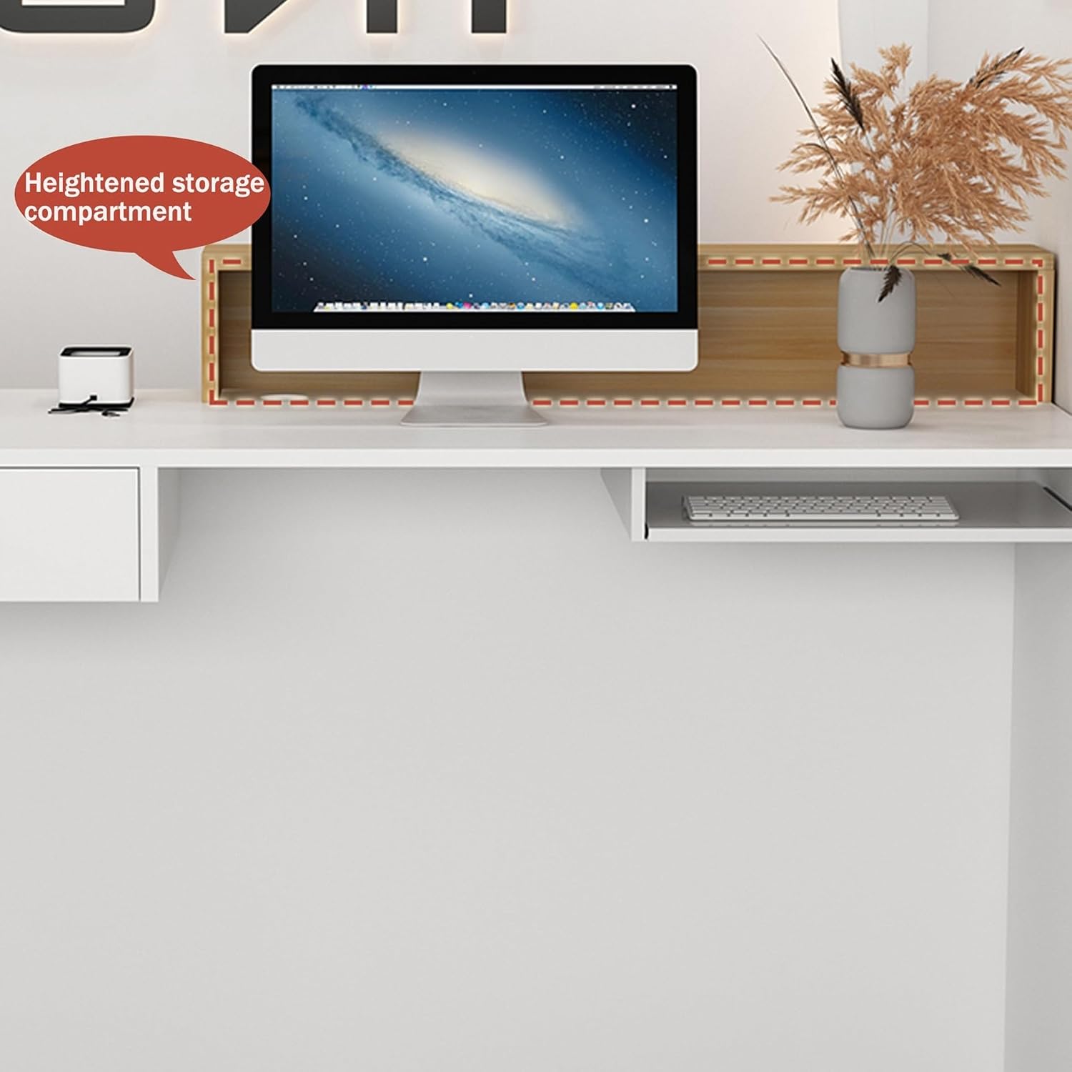 Modern Front Reception Counter Desk Retail Checkout Hostess Stand with Keyboard Tray & Lockable Drawers Computer Cabinet Bar Table for Beauty Salon Reception Room Office Lobby(White green,120x45x100cm
