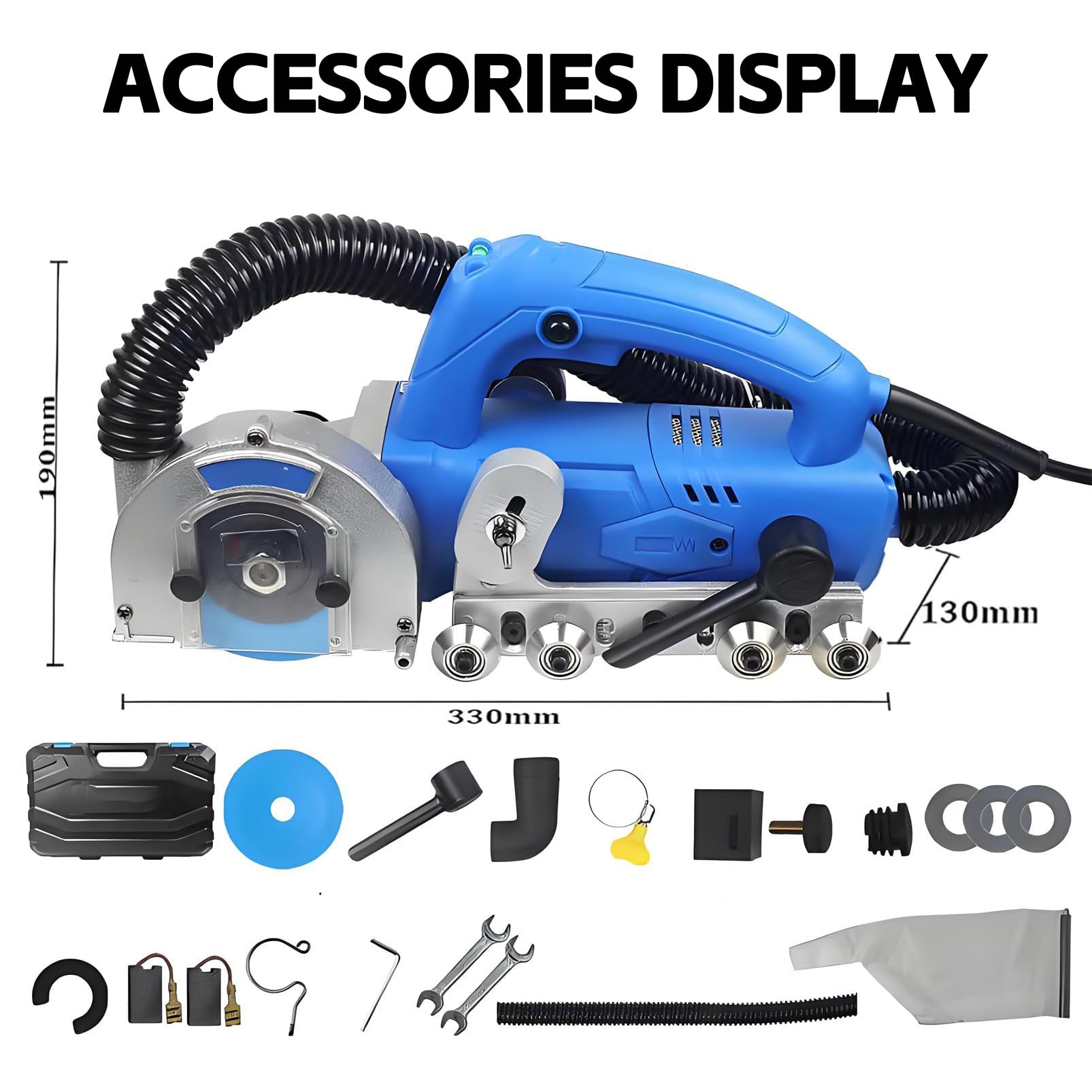 MáQuina EléCtrica De Limpieza De Juntas 9000 Rpm, Herramienta De ConstruccióN De Juntas 1200 W,Limpiador De Juntas De Baldosas CeráMicas PortáTil Con AspiracióN Para La Limpieza De Azulejos(A)
