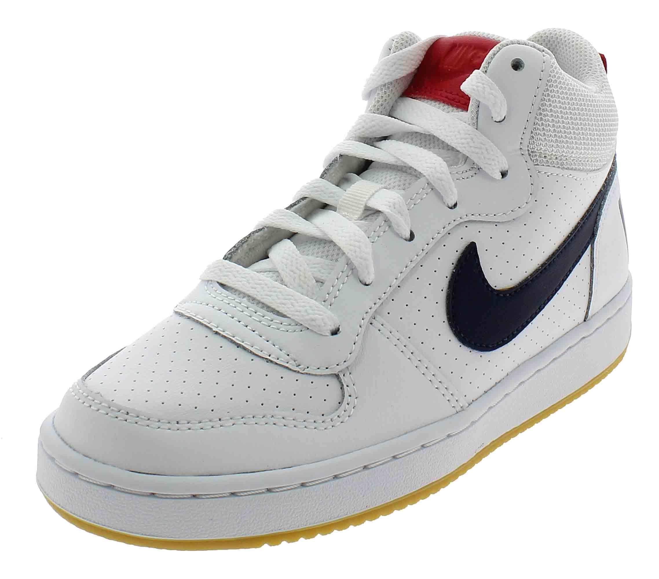 Nike Men's Basketball Shoes, White White Obsidian Univ Red Gum Lt Brown 107, 4 UK