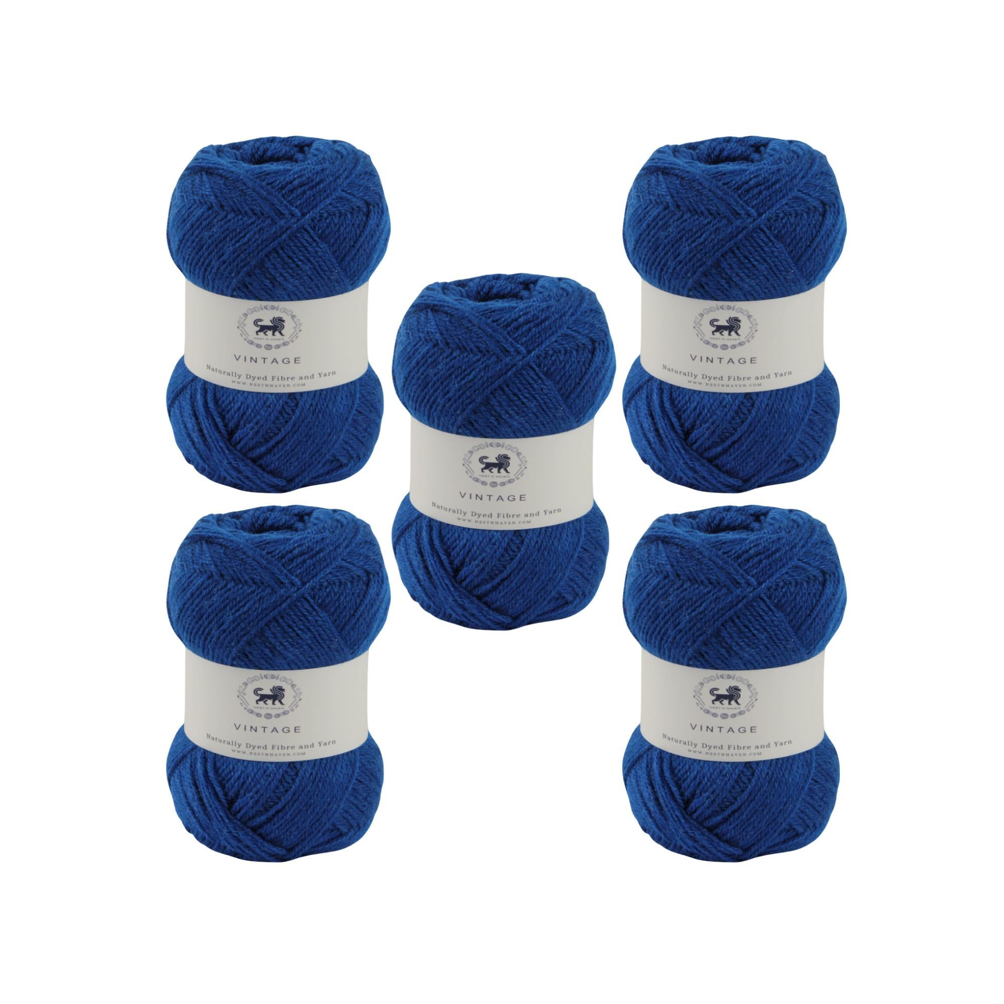 Nestnhaven Acrowools Vintage, Micro Soft, Hand Knitting and Crochet Yarn. Pack of 1 Ball - 100gms. Shade no - NNHV001 (Dark Blue) | (500 Gm)