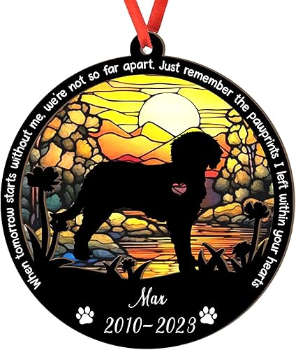 Miniatura 61 de Adorno personalizado para atrapasoles Bichon Frise, Bichon Frise Sun Catcher Adorno de Navidad – Regalo para perro amante, Bichon Frise 3D 2 capas