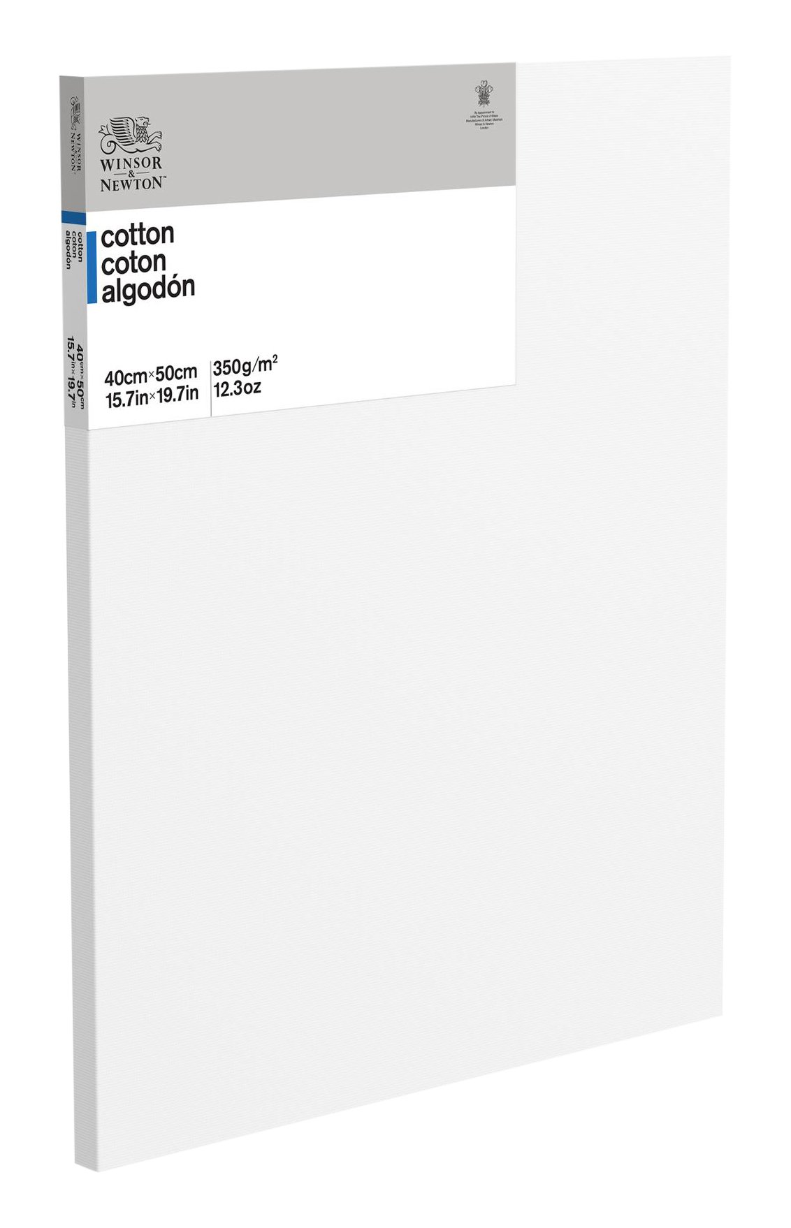 Winsor & Newton Classic Stretch Frame Canvas 3-Ply Primed 350g/m2 19 mm Thick Cotton, White, 40 x 50 cm