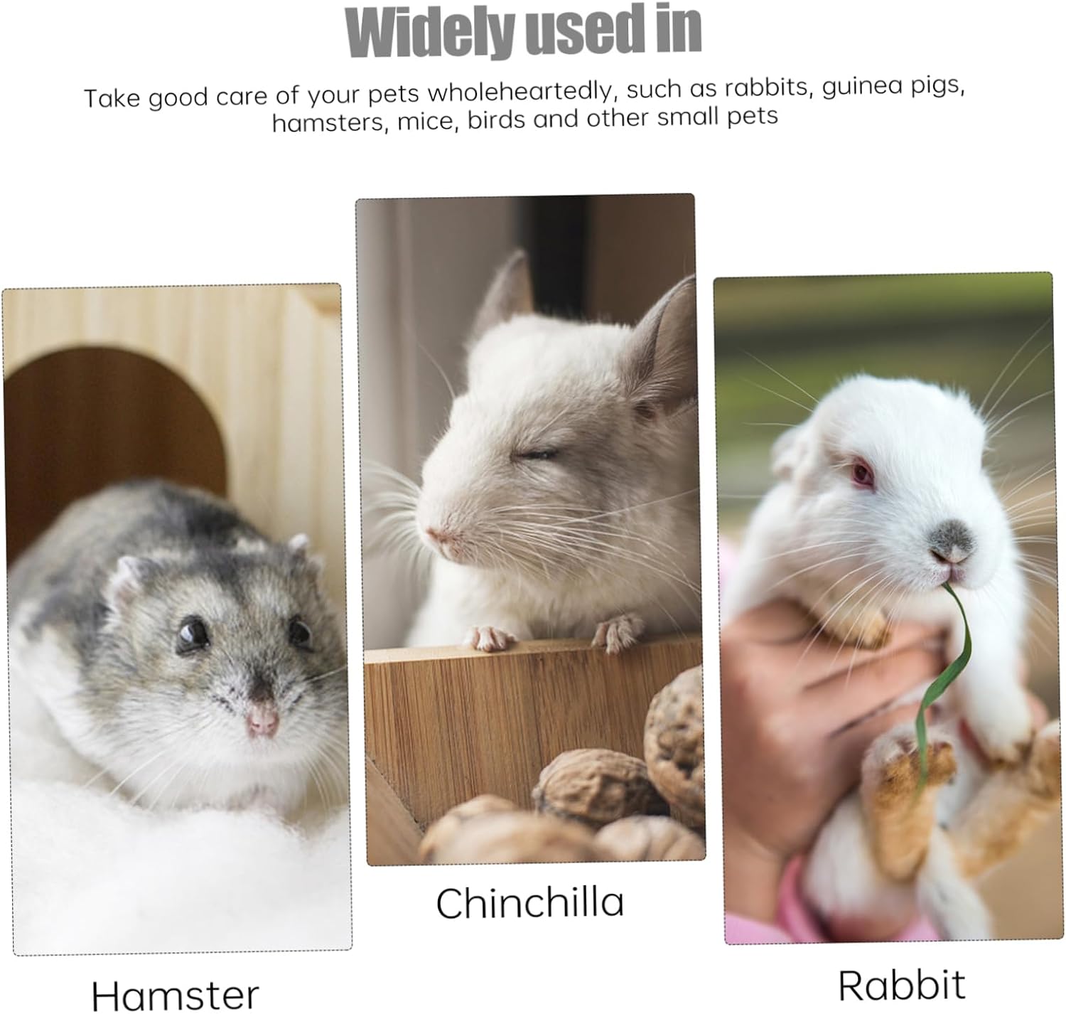 Healifty 2PCS Transparent Pet Hanging Water Bottles with Leak Stainless Steel Dispenser for Rabbits Chinchillas Guinea Pigs Easy to Install Animal Water Feeders for Pets