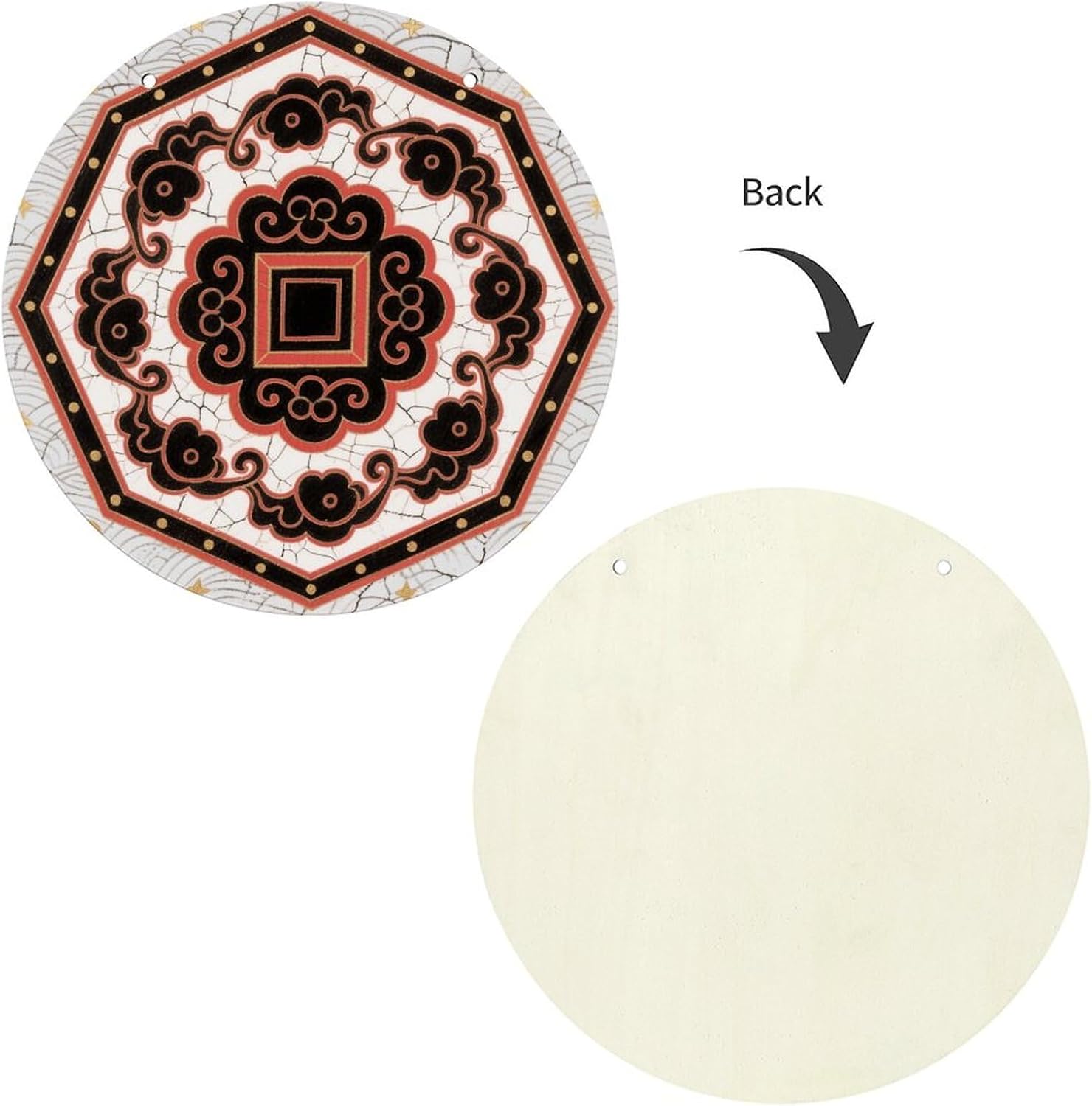 Turtle Back Grid Painting Wood Painting