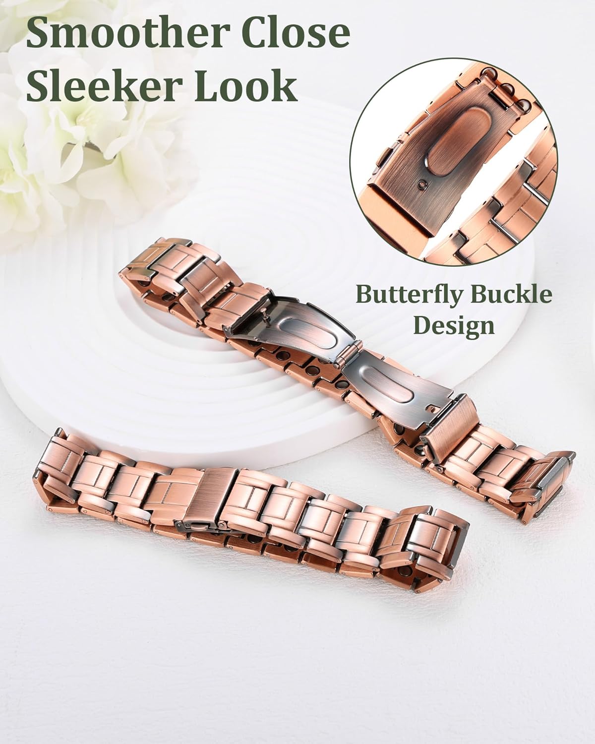 Copper Bracelet for Men, 3X Strength 99.99% Pure Copper Bracelet Magnetic Jewelry with Powerful Magnets, Adjustable with Sizing Tool and Gift Box - Image 3