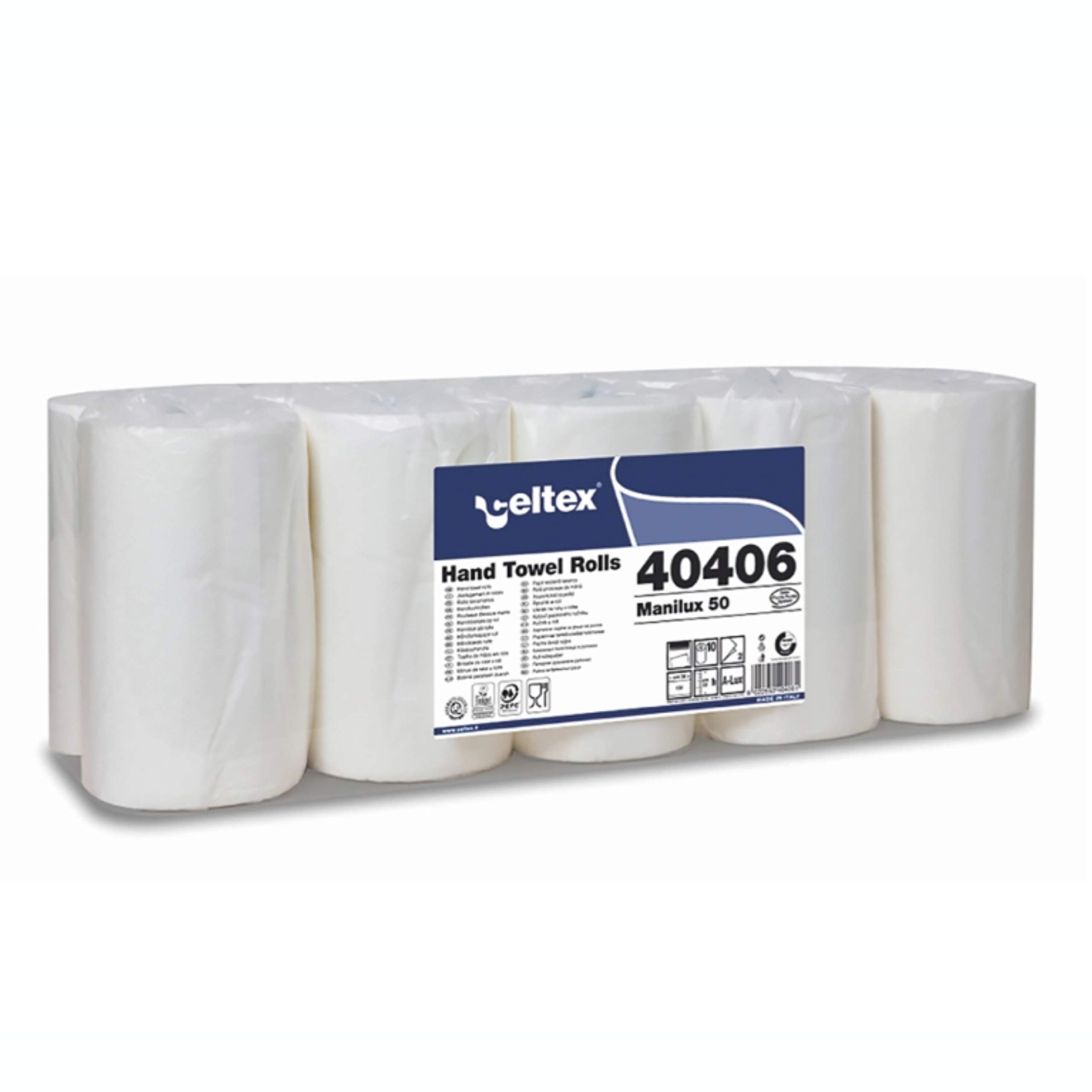 Rotolo Carta Cucina 100% Cellulosa - Bianco, 2 Veli, 50 Metri, Confezione Da 10 Pezzi - Foto 5