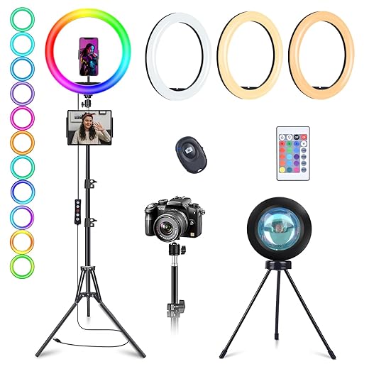 13-inch RGB Ring Light with Tall Tripod