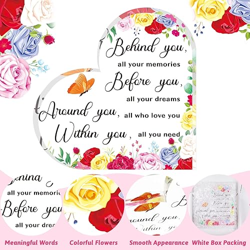 Miniatura 3 de Regalos de graduación universitaria de escuela secundaria para ella, él, corazón acrílico, regalos inspiradores de graduación, recuerdos de