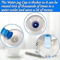 Vista 7 de Tapa de Jarra de Agua de 5 Galones Reutilizable - Antiderrames 55mm, Tapas para Dispensador de Agua de Botella de Silicona, Tapas de Reemplazo
