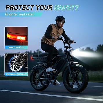 Electric Bike for Adults,48V15Ah Removable Battery Retro Ebike,Suspension