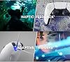 Control inalámbrico PremGear DualSense (Sterling Silver) compatible con PlayStation 5 (PS5) con palancas adicionales (2 unidades: 1 alta, 1 media), cable de carga USB de 1.8 m, adaptador de pared y paño 7