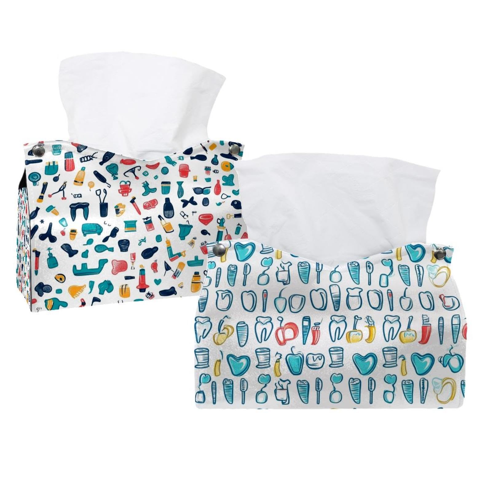 Rangement mouchoirs dentaires mignons (Lot de 2) pour en finir avec le désordre