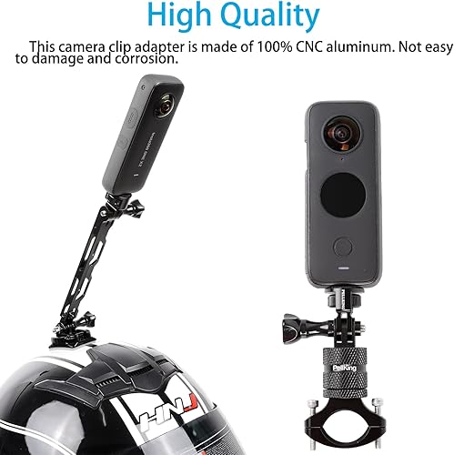 Miniatura 6 de PellKing Adaptador de 14 "con cabeza de tornillo de montaje de cámara, adaptador de conversión de trípode de aleación de aluminio CNC para Insta360