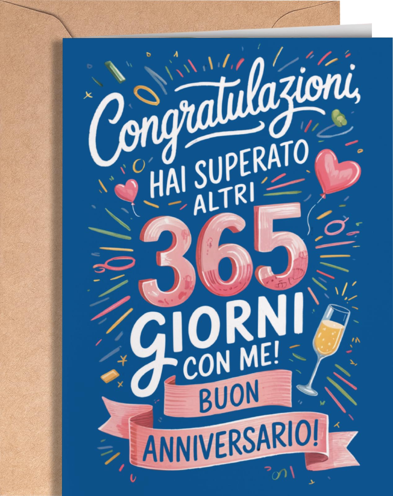 Biglietto Anniversario Fidanzamento - Regalo Anniversario per lui o per lei - Biglietti San Valentino Divertente