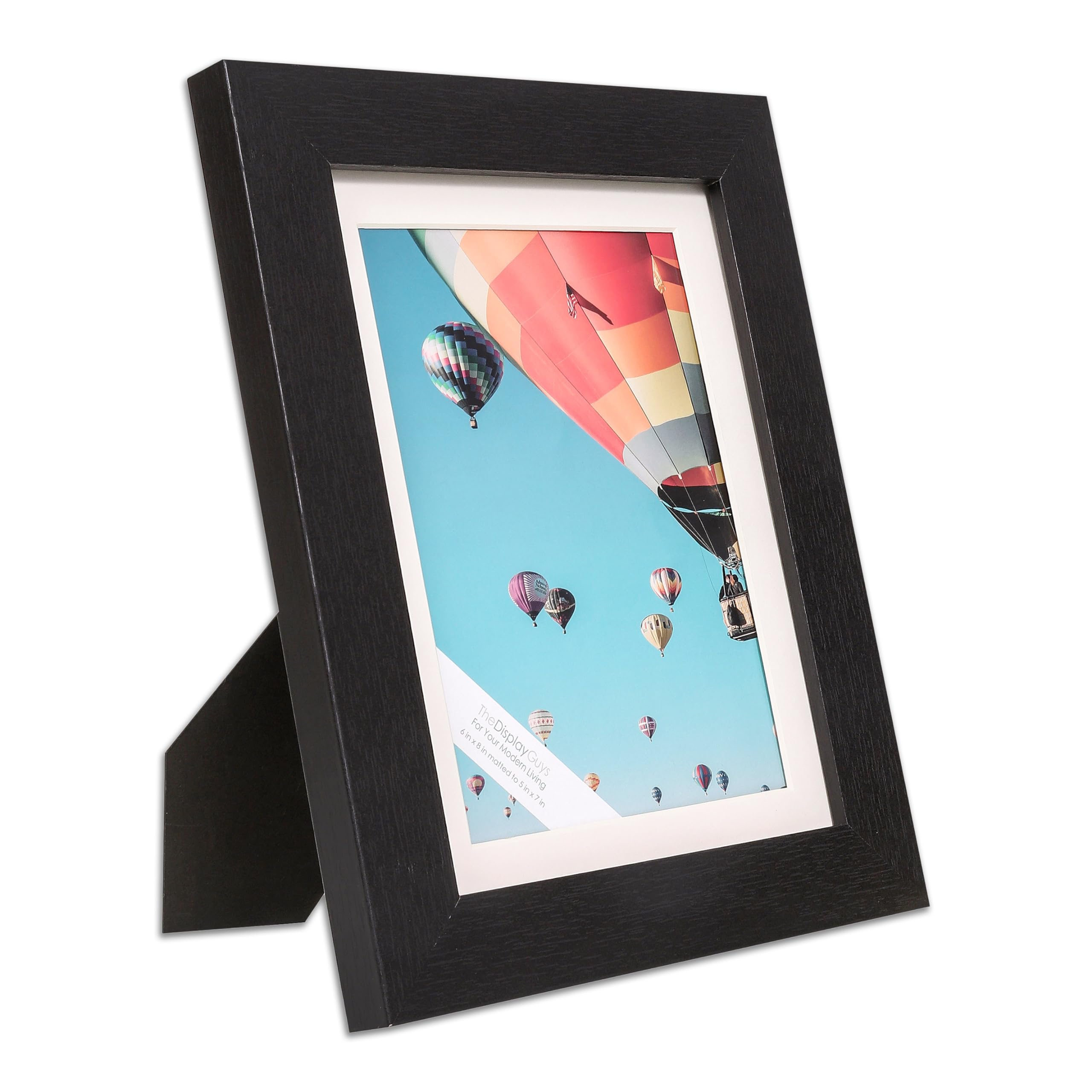 The Display Guys 12-Pack Black Picture Frames With Mat - 6x8 Inch, Wall Or Tabletop, Plexiglass, Minimalist