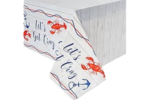 BLUE PANDA Crawfish Boil Tablecloth for Parties and Decorations