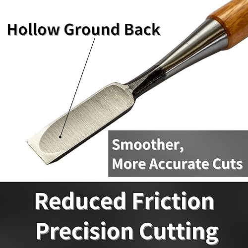 Miniatura 12 de Cincel japonés 1.417 in 1-3/8" Oire Nomi, cincel de madera profesional para carpintería, mango de roble rojo japonés, fabricado en Japón