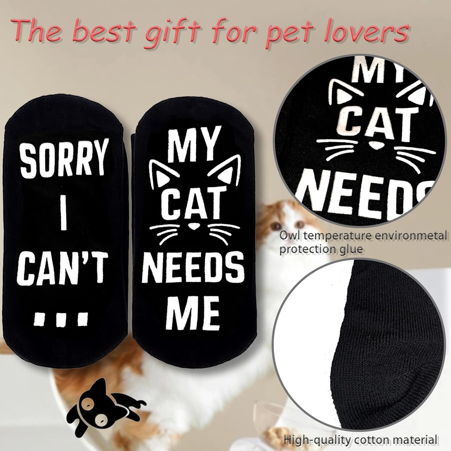 Christmas Gifts for Men Women Teenages Cat Dog Mom Dad Birthday Ideas, Funny Crazy Socks for Animal Lovers - Image 4