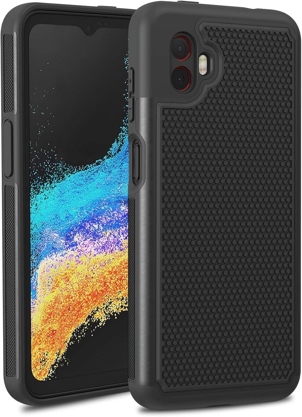 BNIUT for Samsung Galaxy XCover6 Pro Case: Shockproof Protective Phone Cases with Hard Hybrid Sturdy Textured Shell - Drop Proof Protection (Black)