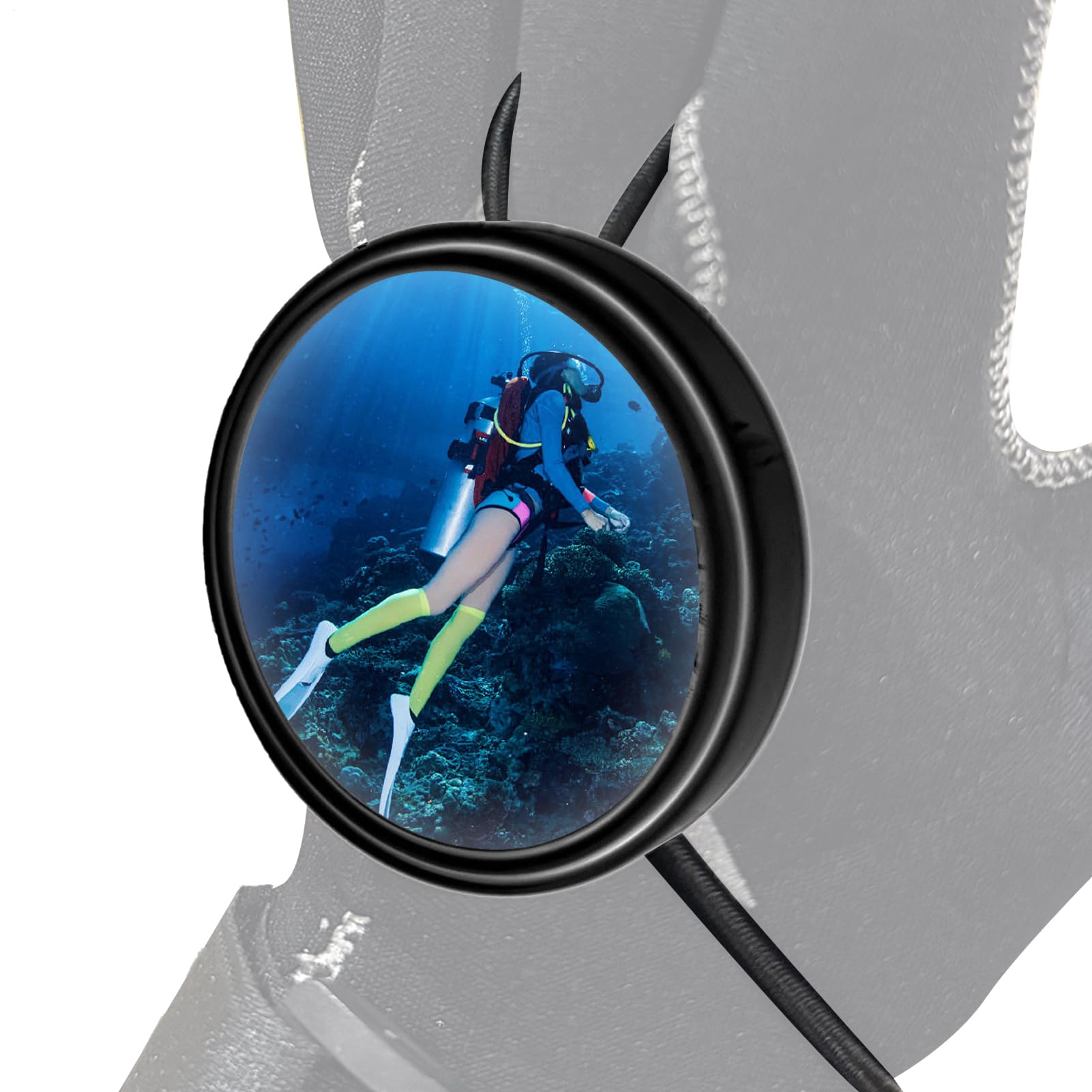 Specchio da mano per Immersione, Specchio per escursionismo e campeggio, attrezzatura subacquea portatile regolabile per donne, Immersioni in grotta, sicurezza, sport all'aria aperta, uomini