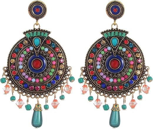 YouBella Jewellery Bohemian Multi-Color Earrings for Girls and Women