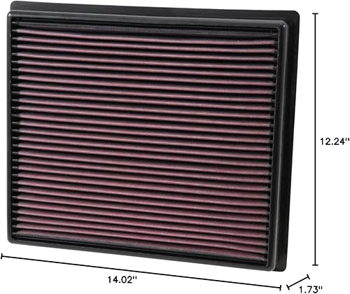 Miniatura 12 de K&N 33-5017 Filtro de aire de repuesto de alto rendimiento para 2014 – 2017 Toyota Tacoma/Tundra/Sequoia V6/V8, Filtro para aire