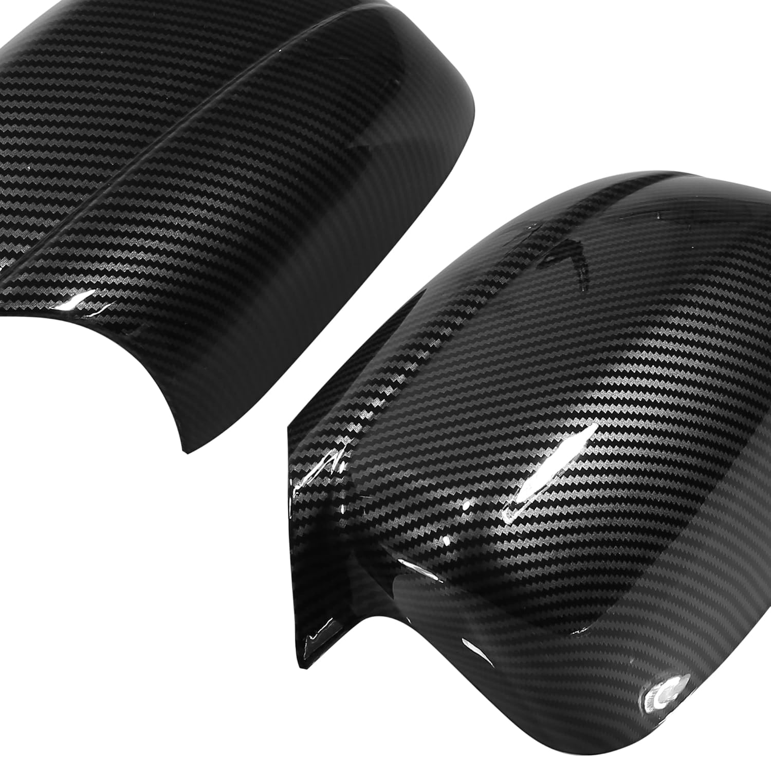 X AUTOHAUX Pair Car Exterior Rear View Mirror Covers Cap Overlay for Dodge Charger 2011-2021 Carbon Fiber Pattern