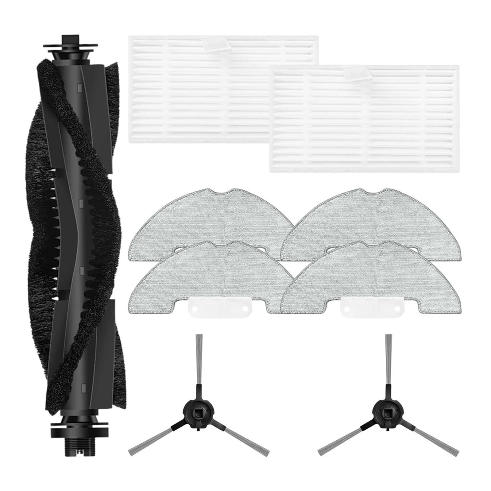 Compatible For Airzeen， R7 J10，Compatible For Laresar， P10 Main Side Brush Filter Mop Cloth Kit Vacuum Cleaner For Cleaning Accessories(A set)