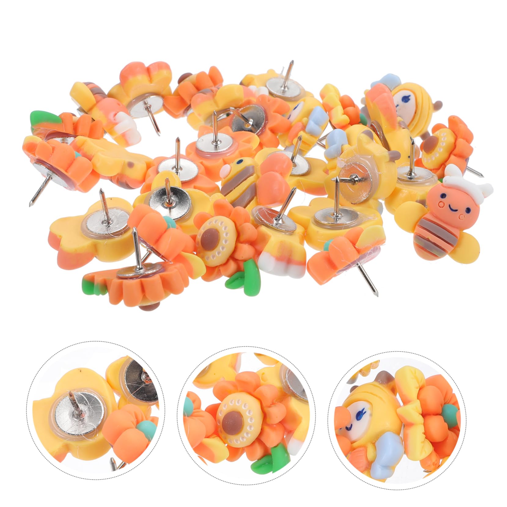 NUOBESTY 4 Set Di Puntine Decorative Puntine Creative Lavagnette Portaoggetti Per Ufficio Decorazioni Per La Casa 30 Pezzi * 4