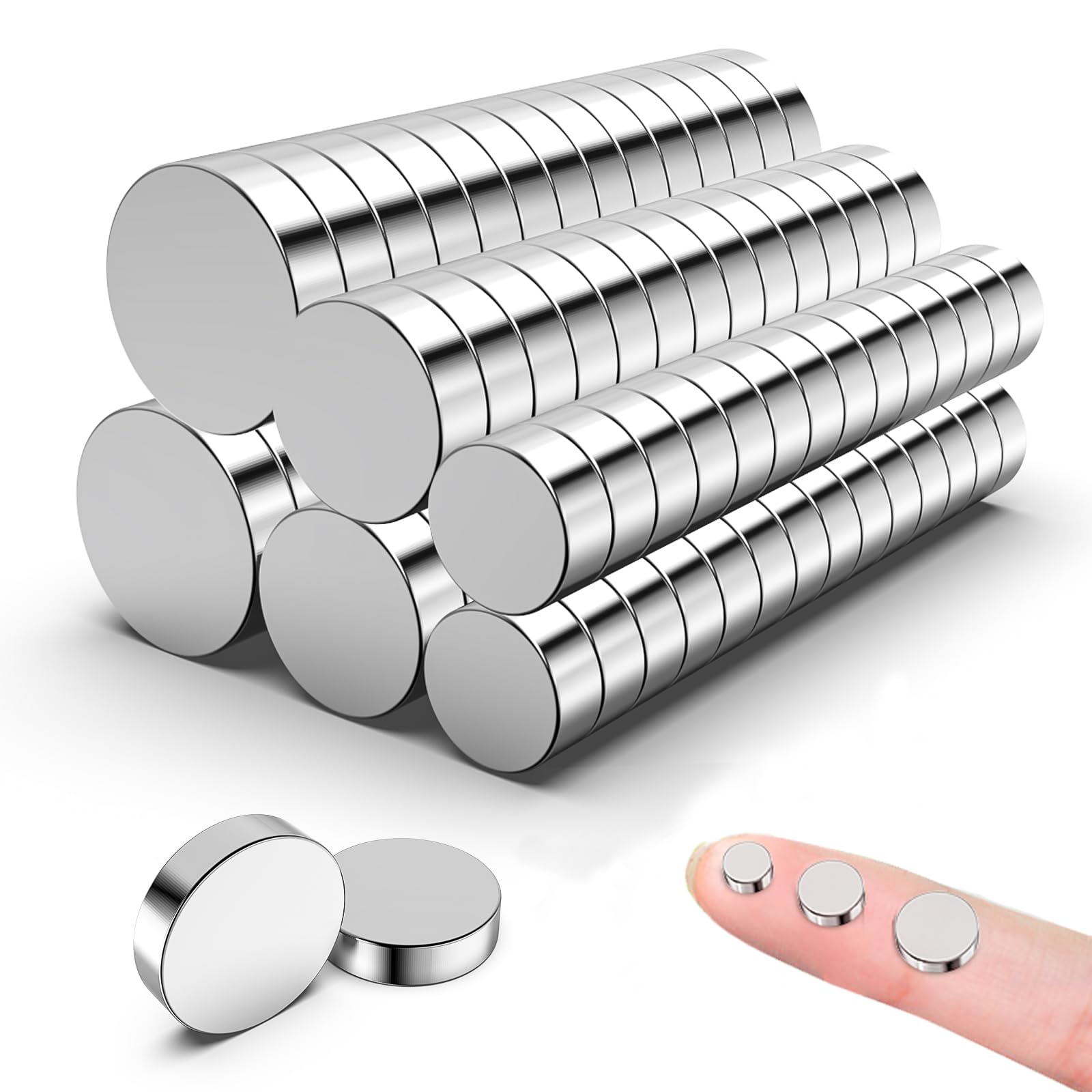 65 Pack 10×2mm Strong Magnets, Neodymium Magnet, Small Magnets for Crafts, Refrigerator, Whiteboard, DIY, Office, Door, 3D Printer — Amazon image 17