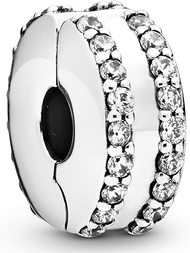 Miniatura 1 de Pandora Jewelry - Abalorio de doble forro con circonita cúbica en plata de ley Metal Silicona circonita