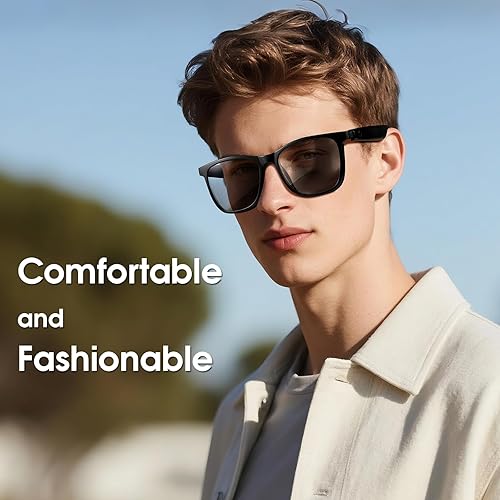 Miniatura 8 de Lentes inteligentes para hombres y mujeres, 2 en 1 con luz azul y lentes de sol magnéticos UV400, gafas Bluetooth 5.4 con audio de oreja abierta,