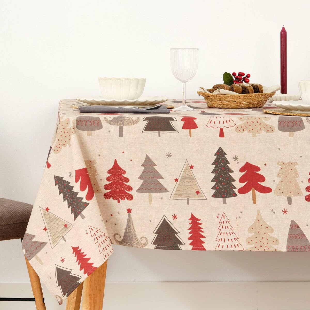 Muaré Lapland Stain Resistant Resin Tablecloth 140 x 140 cm