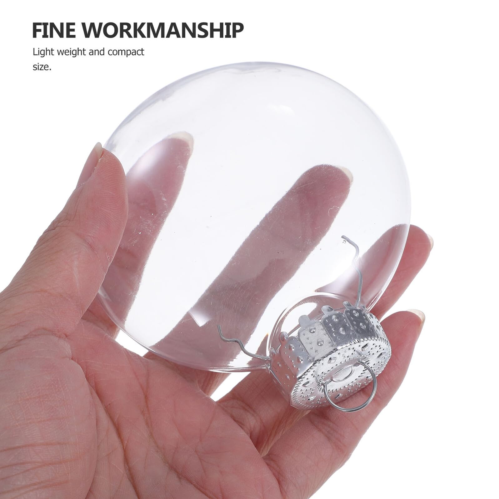Veemoon Bolas Transparentes para Colgar 80mm 20 Piezas, Adornos Colgantes Huecos para Árbol de Navidad, Decoración DIY para Fiestas Navideñas y Eventos