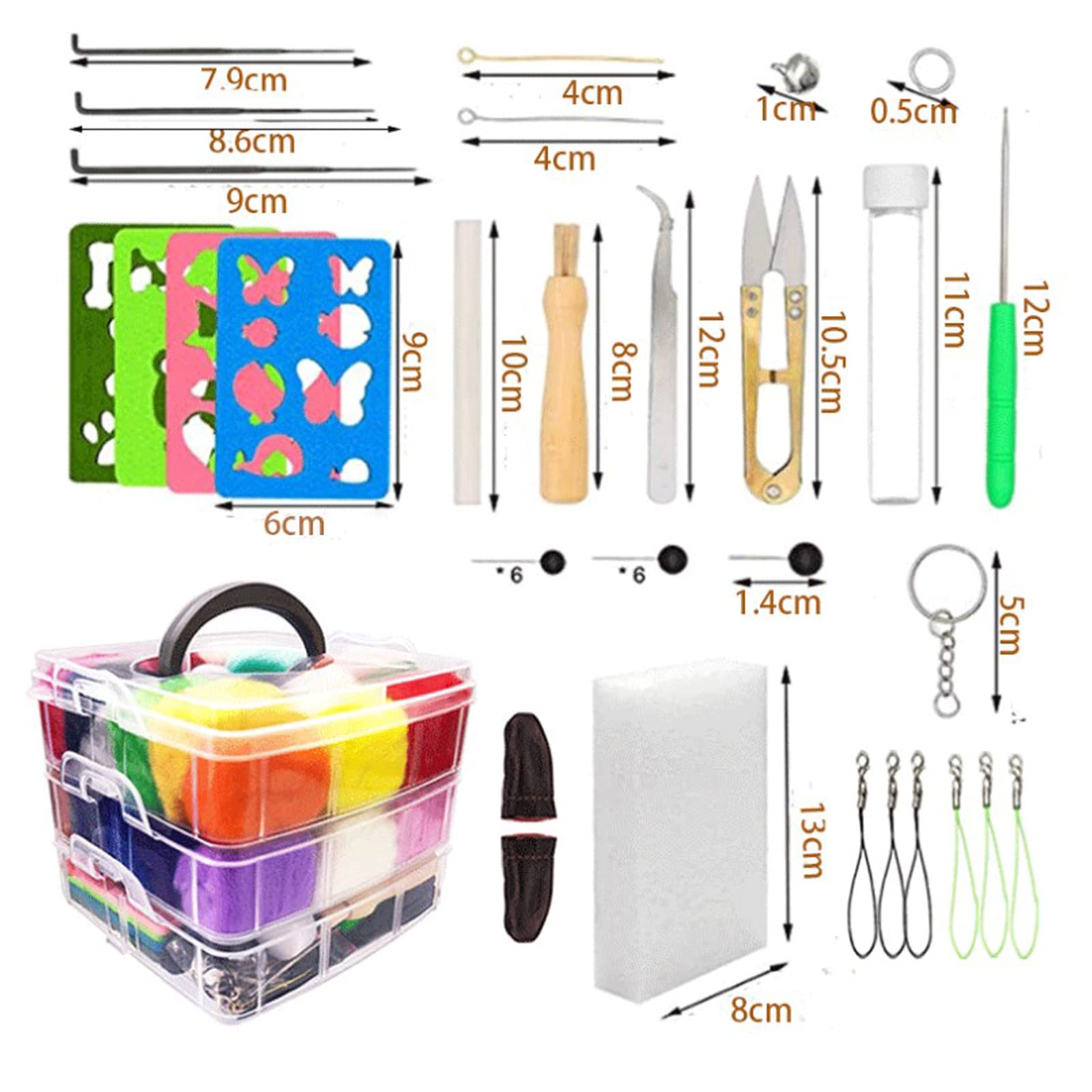 Kit Feutrage à L'Aiguille Débutant - 50 Couleurs De Laine + Outils Complets - Loisir Créatif DIY