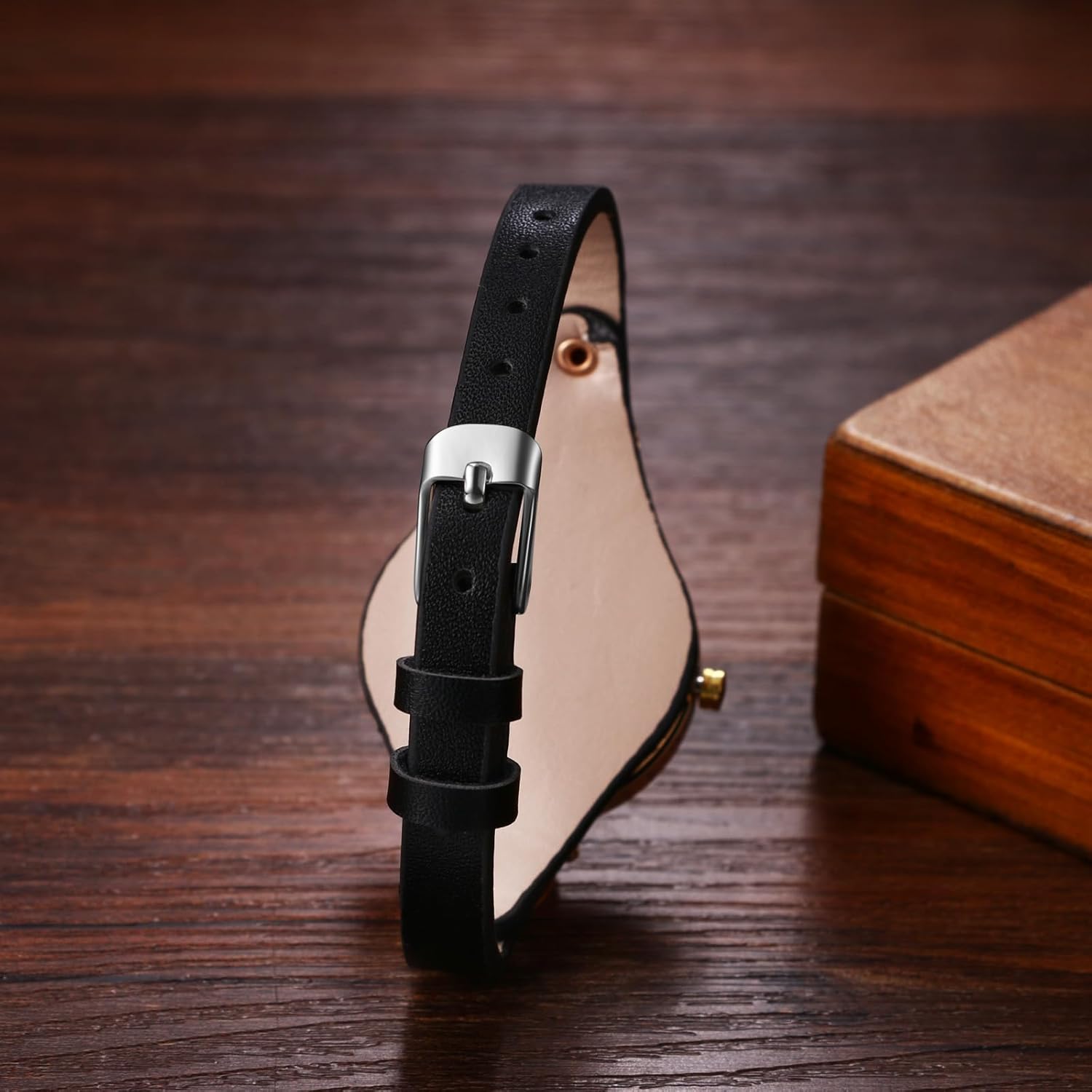 Avaner Women's Leather Quartz Watches: Slim Strap Small Face Ladies Elegant Dress Wrist Watches - Image 3