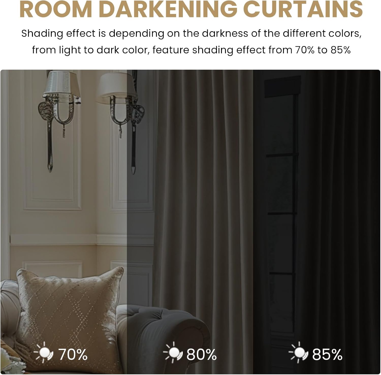 Dreaming Casa Darkening Velvet Curtains for Living Room Thermal Insulated Rod Pocket Back Tab Window Curtain for Bedroom 2 Panels 84 inches Long, 52" W x 84" L