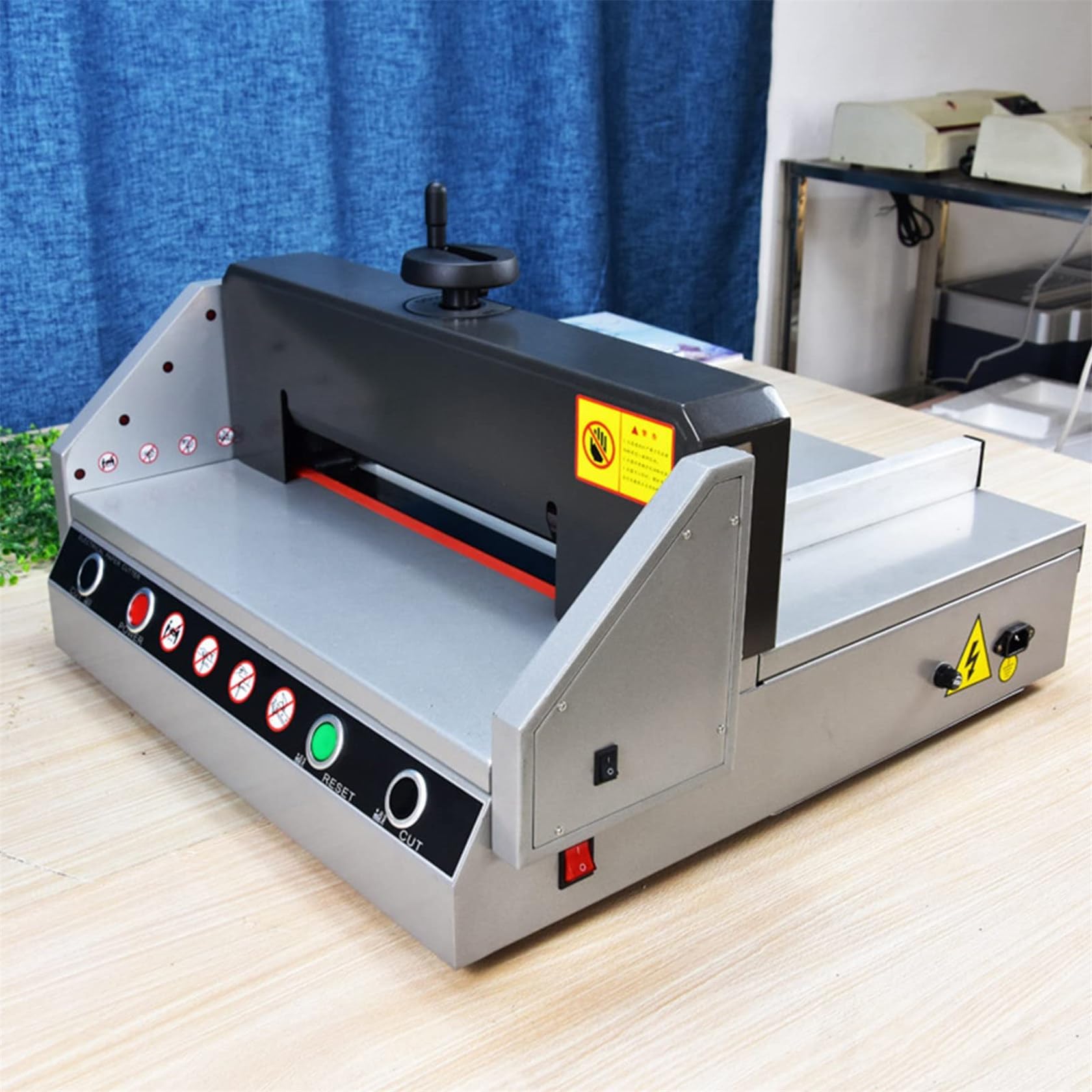 Electric Paper Cutter, Heavy Duty Automatic Paper Trimmer, Cutting Thickness 40mm, with Automatic Security Safeguard and Side Ruler for Coupon, Craft Paper and Photos