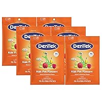 Vista 10 de DenTek Hilo dental divertido para niños, elimina alimentos y placa, 75 unidades, paquete de 3