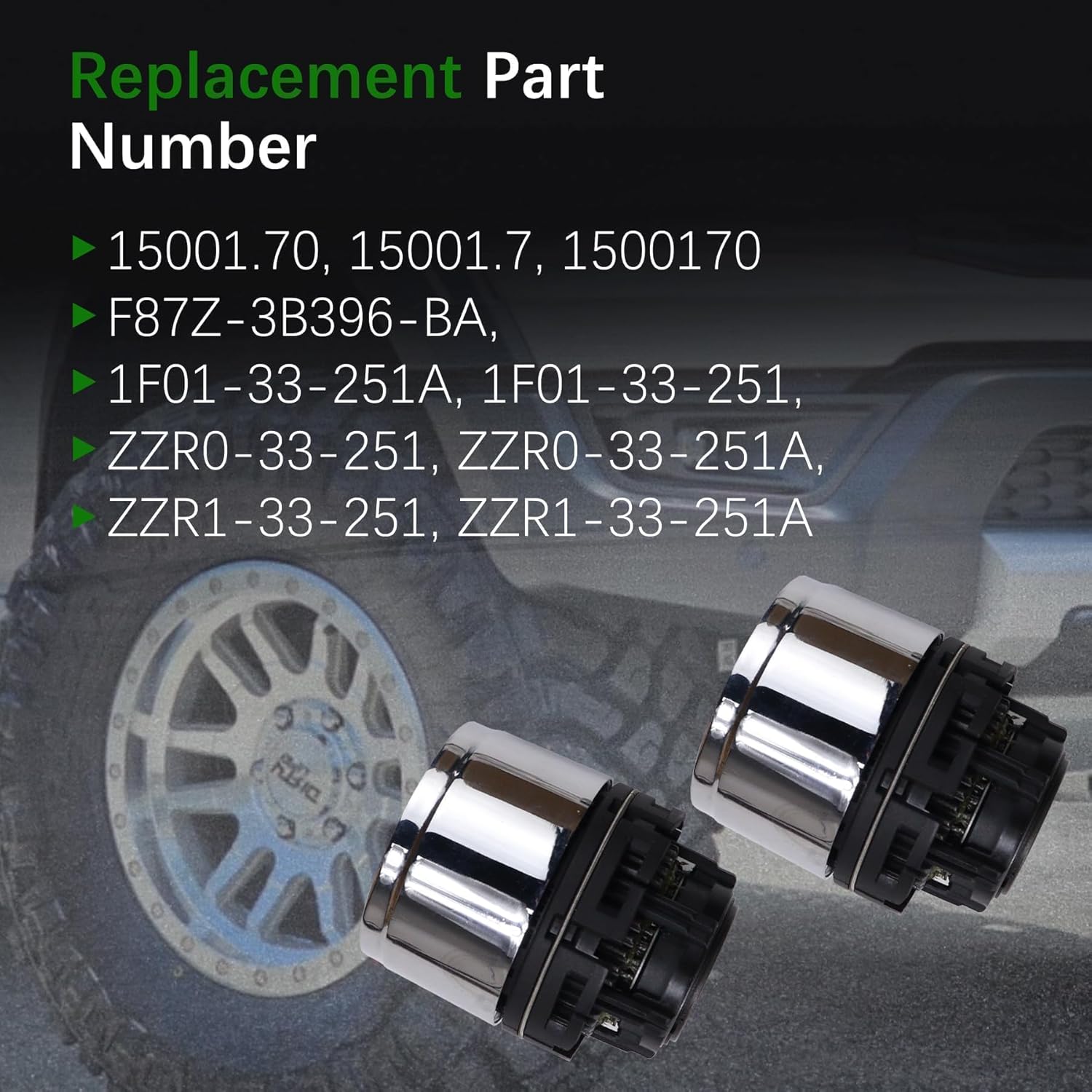 2Pcs F87Z-3B396-BA Manual Wheel Locking Hub, Locking Hub Actuator Assembly Fit for 1998-2003 Ford Ranger, for 1995-2001 Ford Explorer, for 1998-2009 Mazda B-Series Pickup Replace 1500170 1F01-33-251