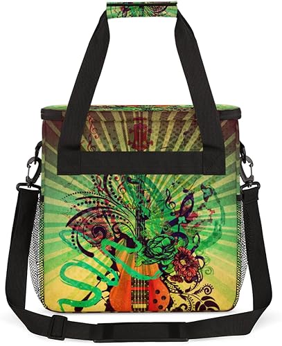 Miniatura 5 de Bolsa de transporte para cafetera de guitarra con impresión abstracta para Keurig K-Mini o K-Mini Plus K-Cup Pods Almacenamiento portátil Cafetera